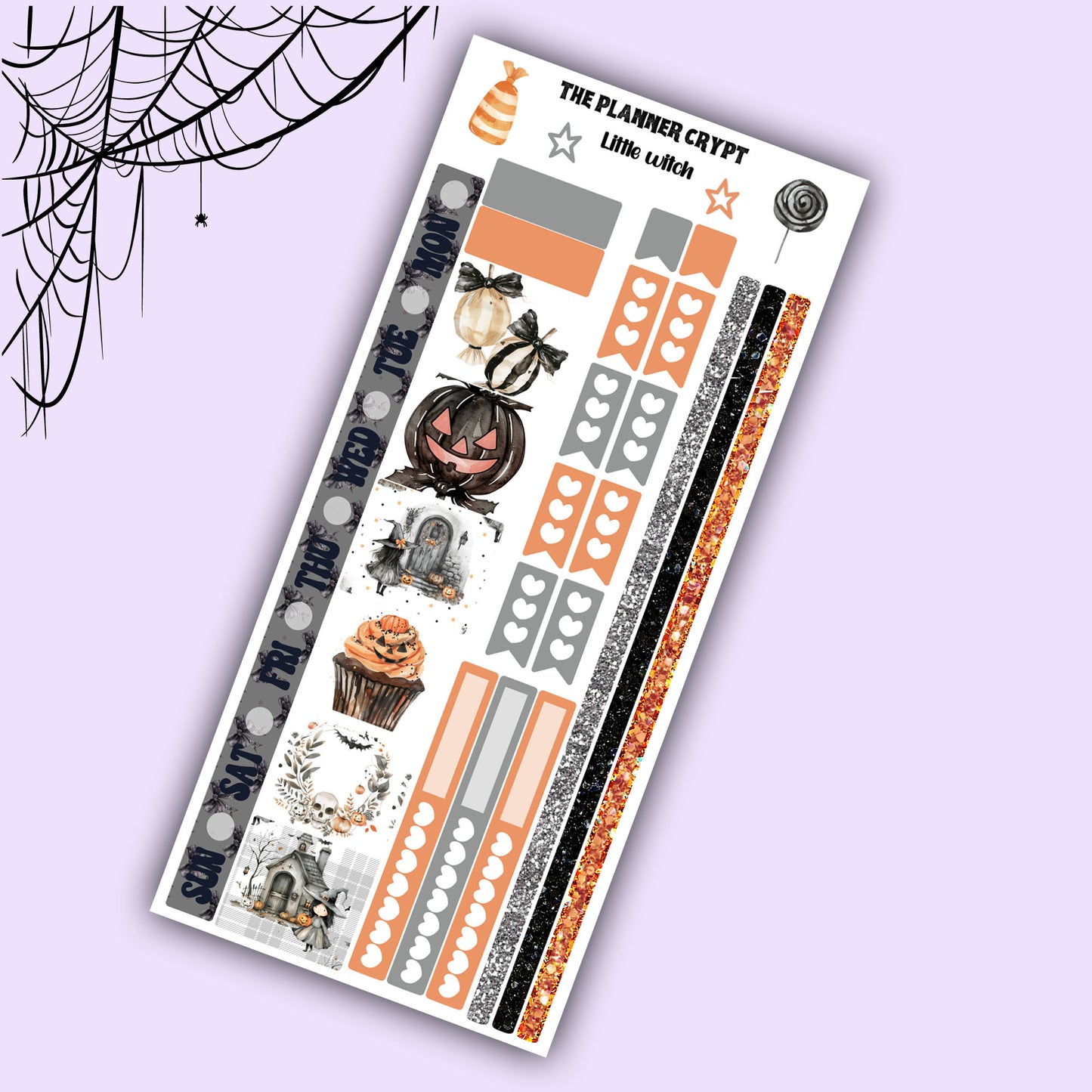 Hobonichi weeks, sticker kit, hobonichi planner, witch stickers, planner stickers, gothic planning