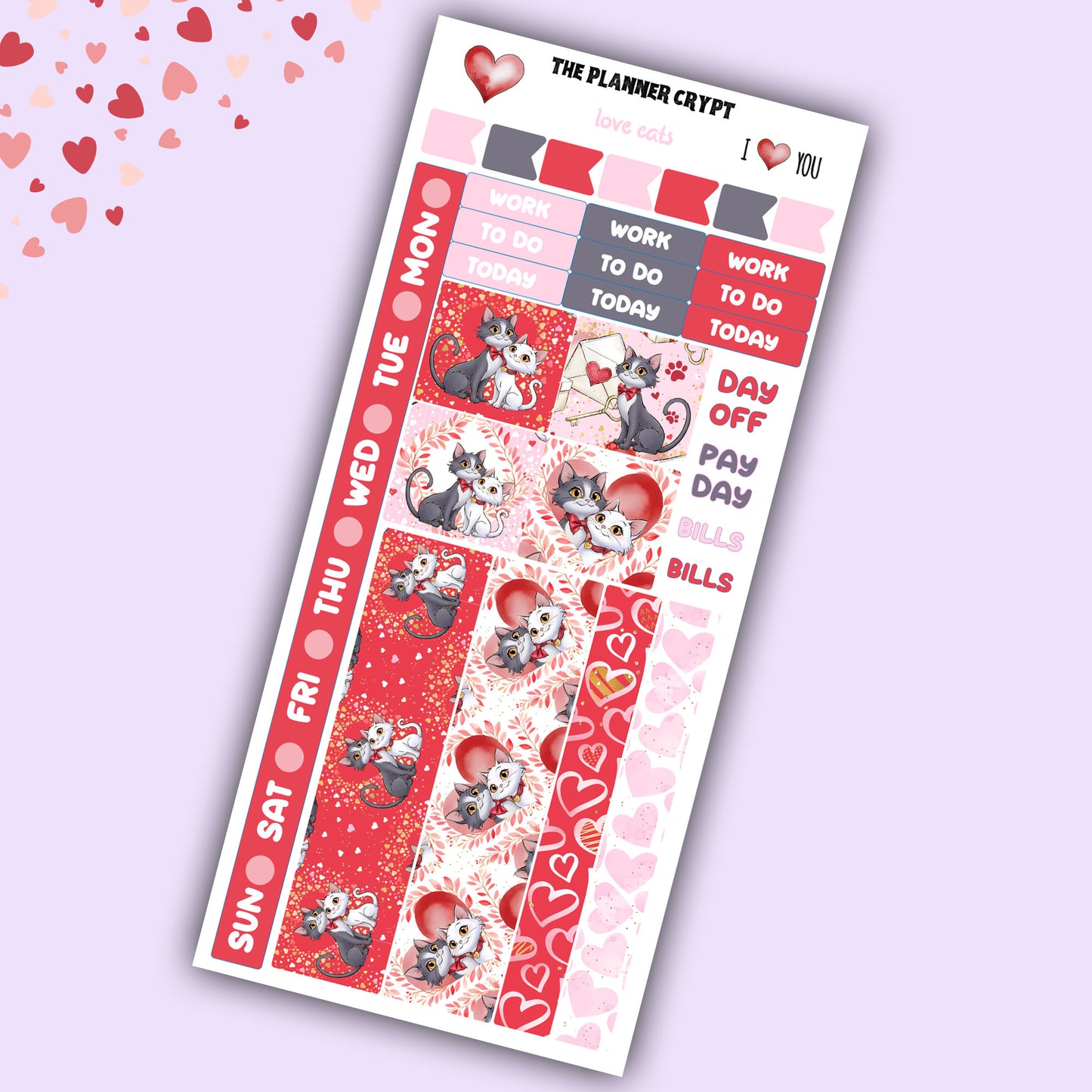 Valentines day hobonichi weeks, sticker kit, hobonichi planner, cute stickers, hobonichi functional stickers, small planner stickers, love
