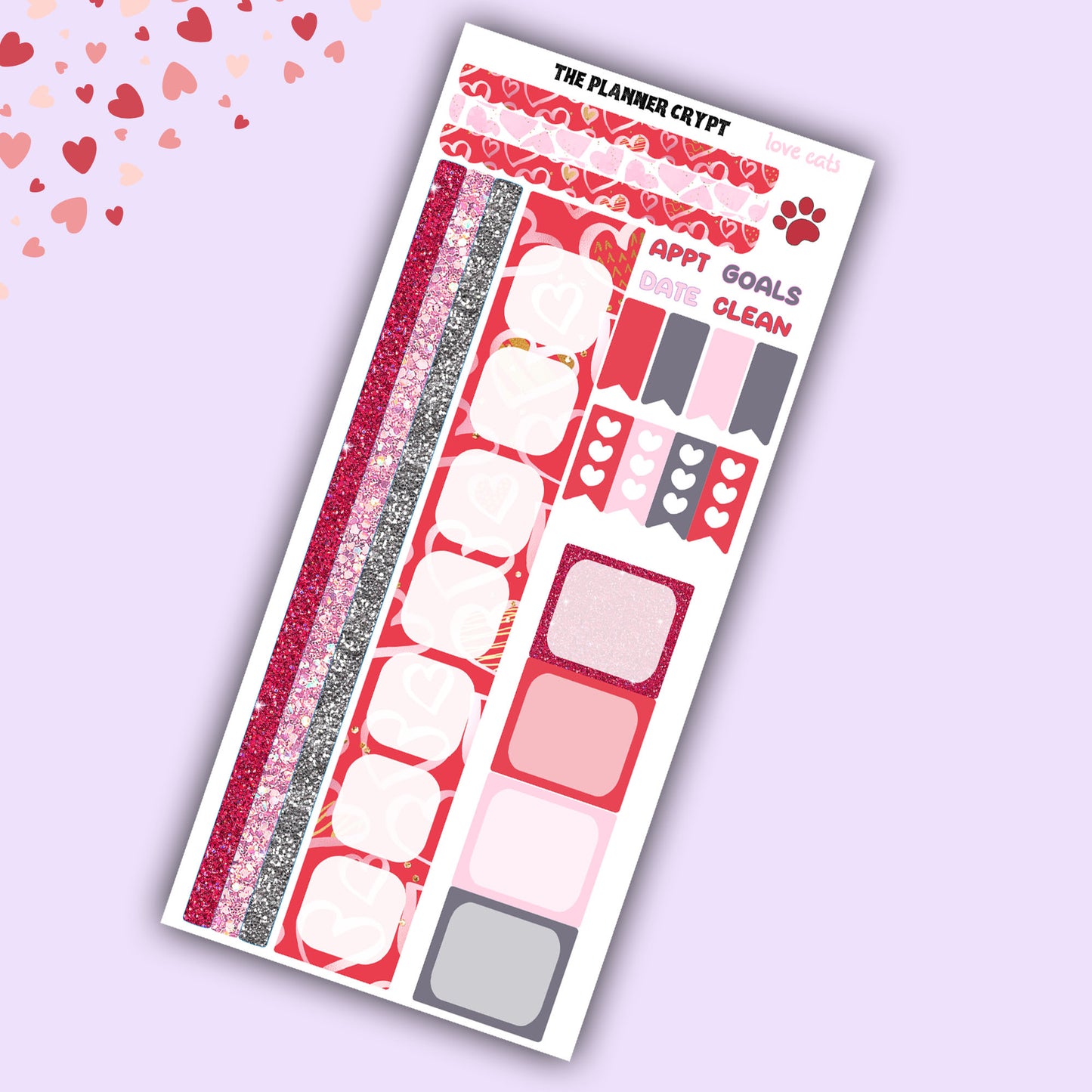 Valentines day hobonichi weeks, sticker kit, hobonichi planner, cute stickers, hobonichi functional stickers, small planner stickers, love