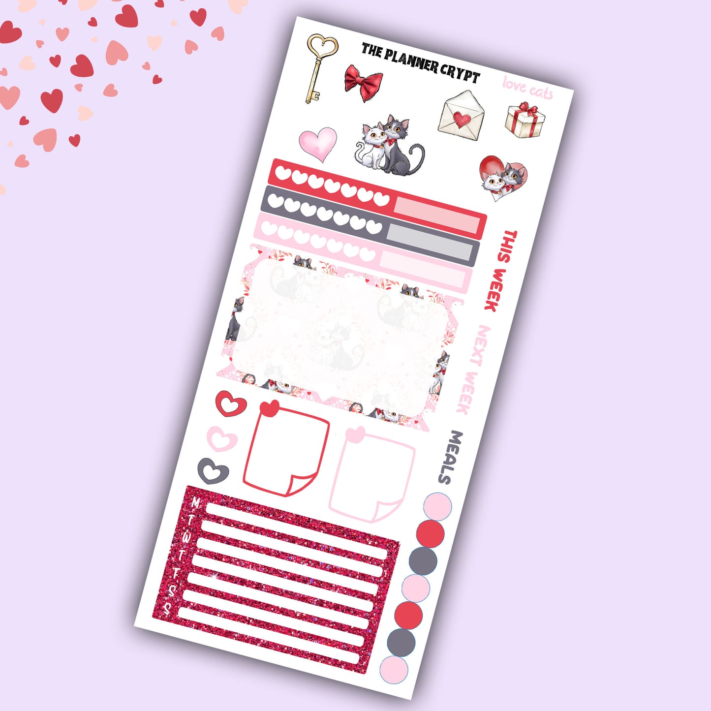 Valentines day hobonichi weeks, sticker kit, hobonichi planner, cute stickers, hobonichi functional stickers, small planner stickers, love