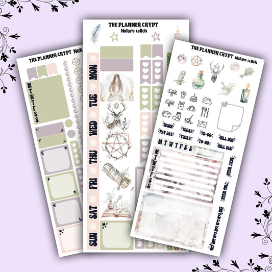 Nature witch hobonichi weekly planner sticker kit