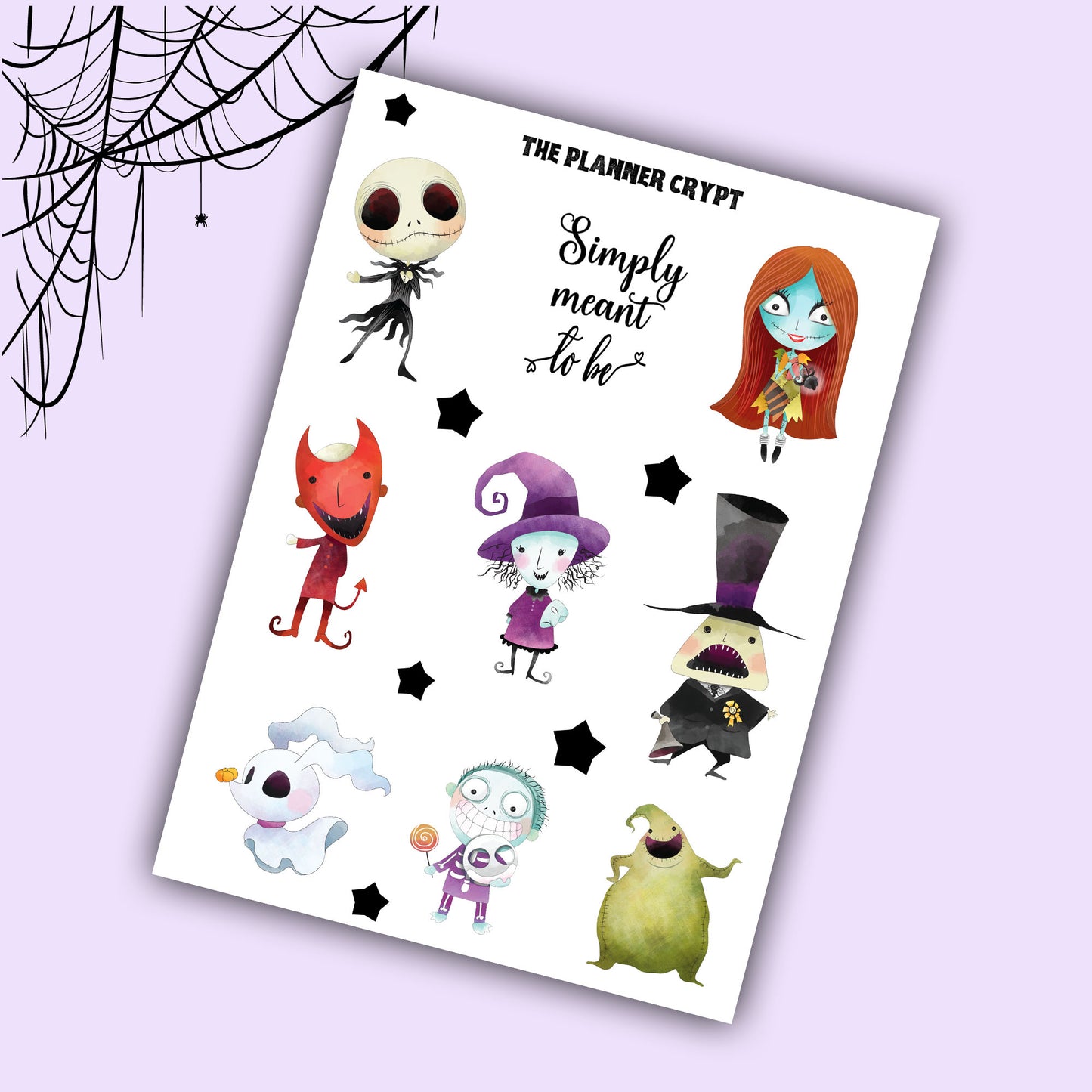 Spooky family deco sheet