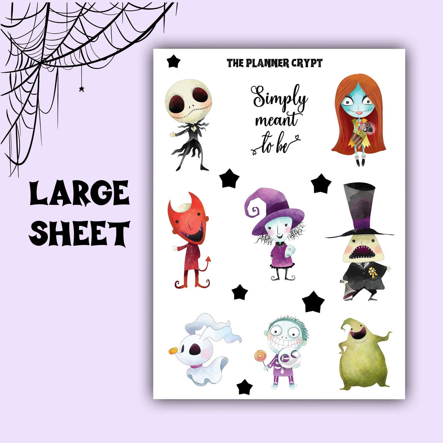 Spooky family deco sheet