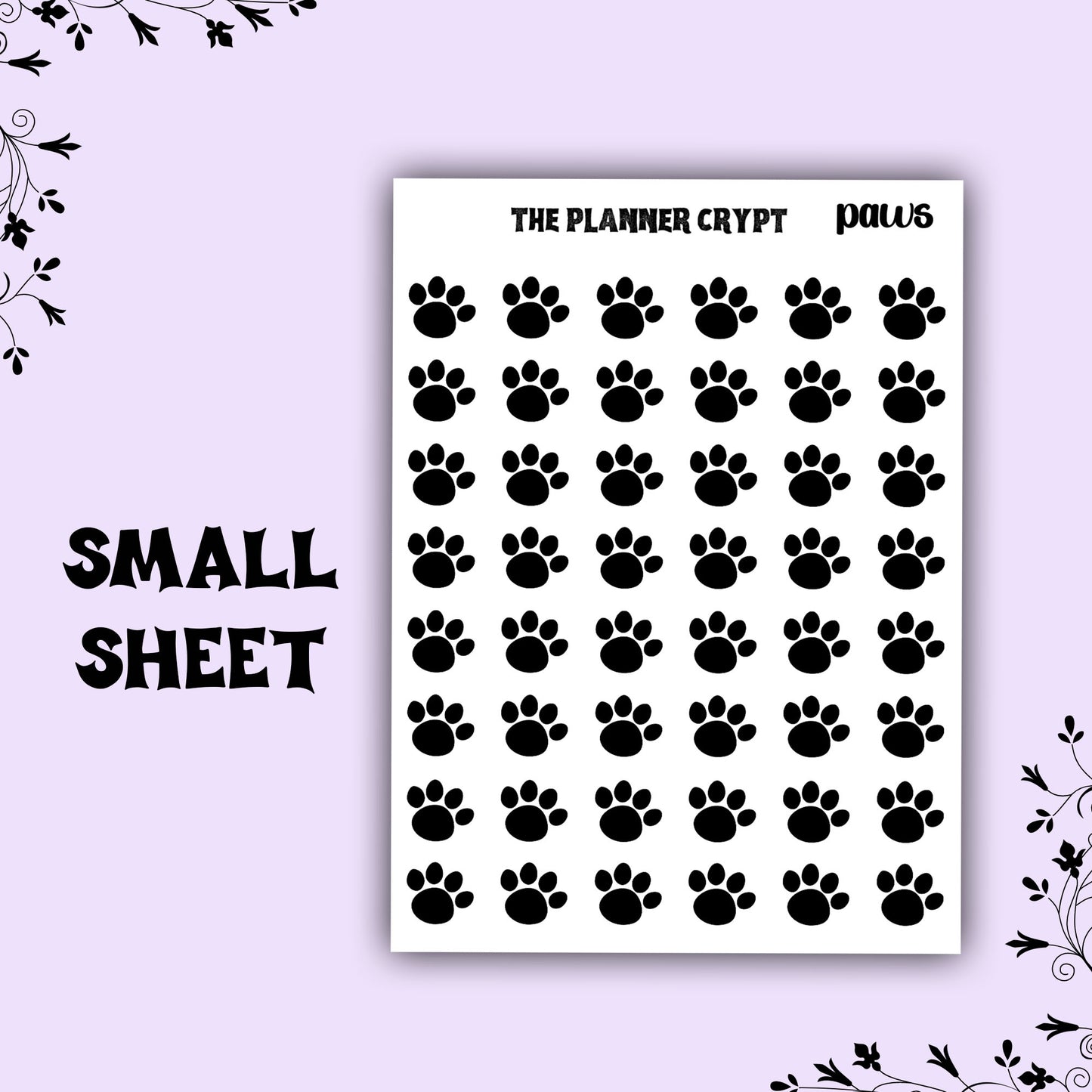 kitty stickers, cat stickers, paw stickers, functional stickers, planner stickers, planner sticker sheet, gifts for cat lovers, cat owners