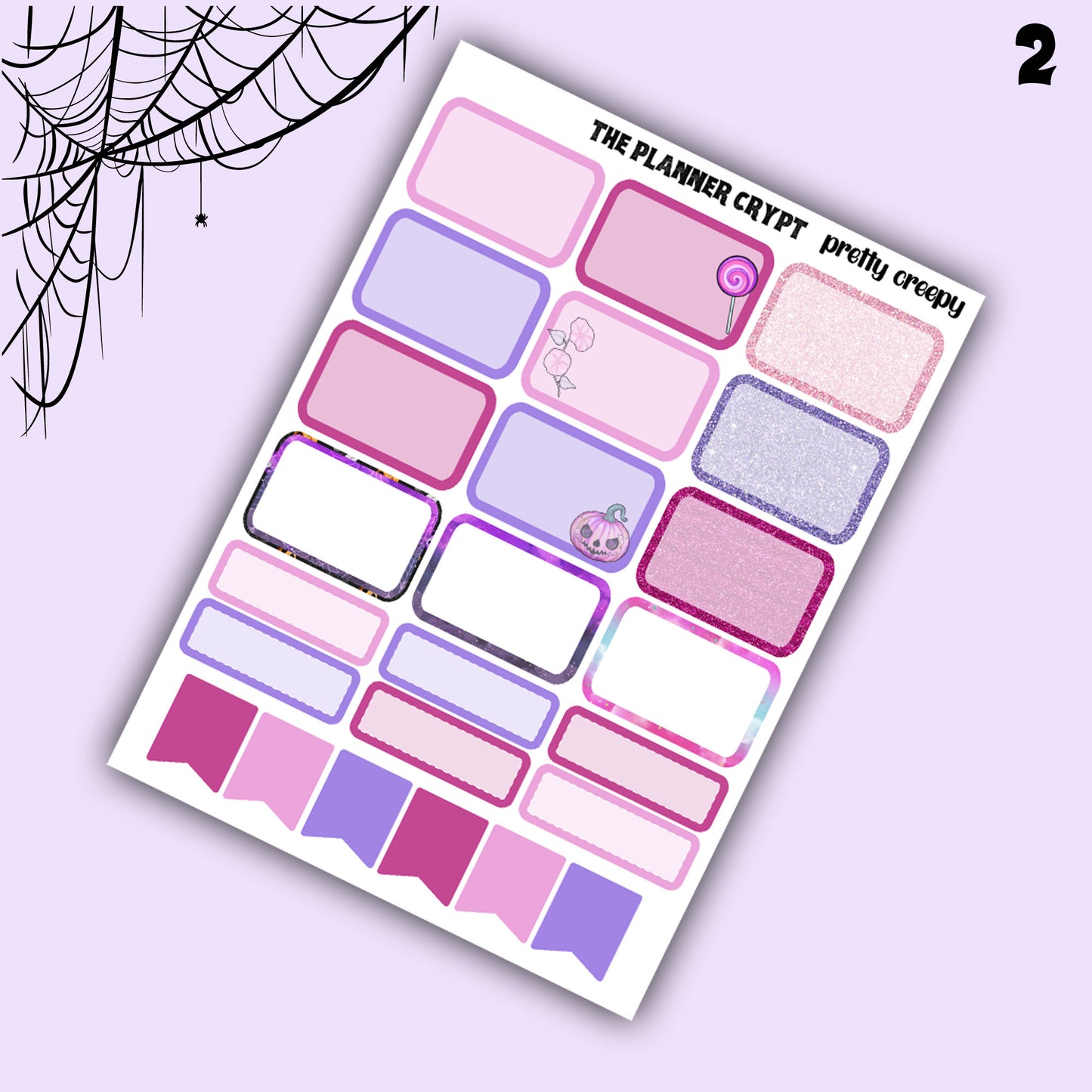 weekly planner, sticker kit, spooky stickers, Halloween planner kit, planner stickers, vertical planner, goth planner, goth stickers