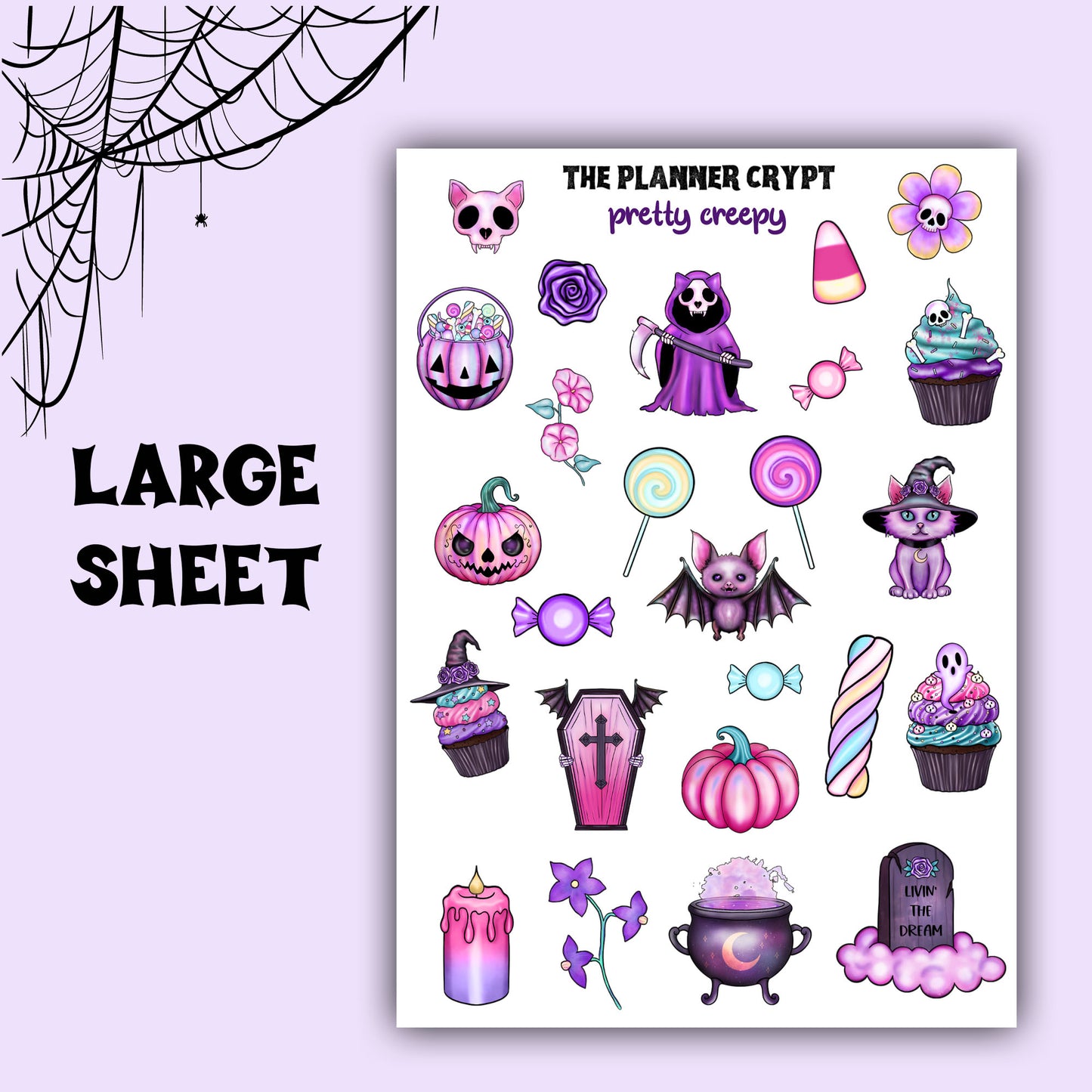 Halloween stickers, sticker sheet, Autumn stickers, halloween planner stickers, halloween gifts, stickers for planning, spooky season, deco