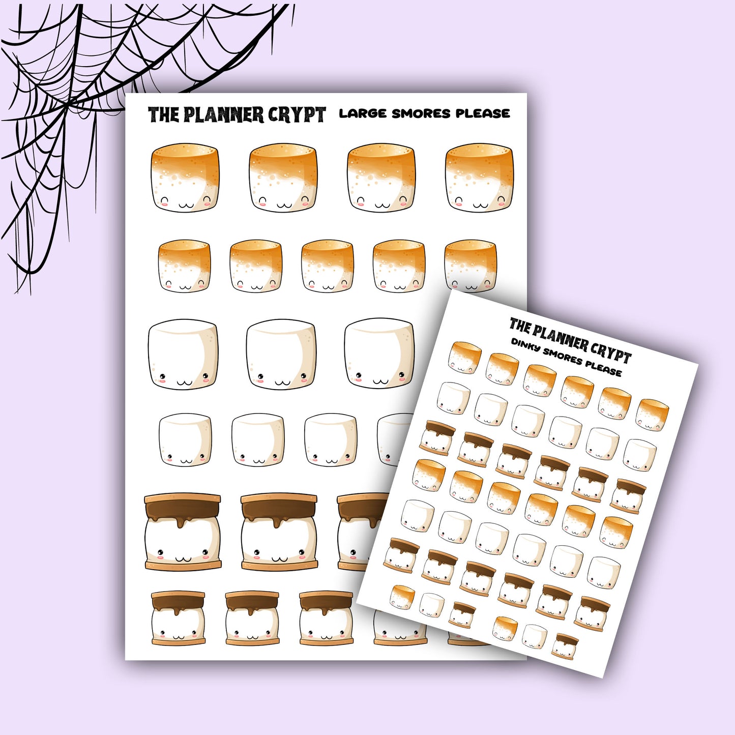 planner sticker sheet, kawaii stickers, smores stickers, winter stickers, food stickers, planner stickers, kids stickers