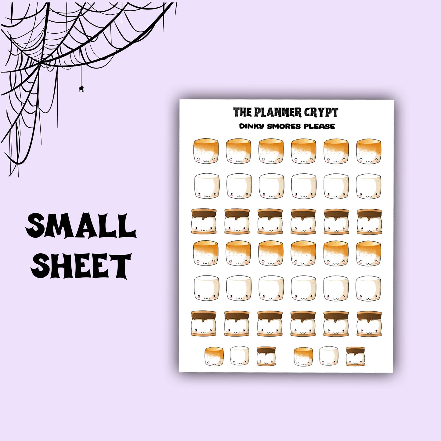 planner sticker sheet, kawaii stickers, smores stickers, winter stickers, food stickers, planner stickers, kids stickers
