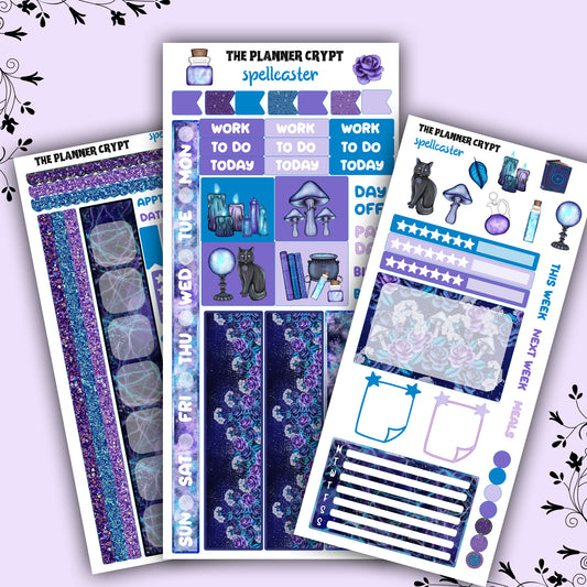 Hobonichi weeks, sticker kit, hobonichi planner, celestial stickers, witchy planner, hobonichi functional stickers, planner stickers, goth