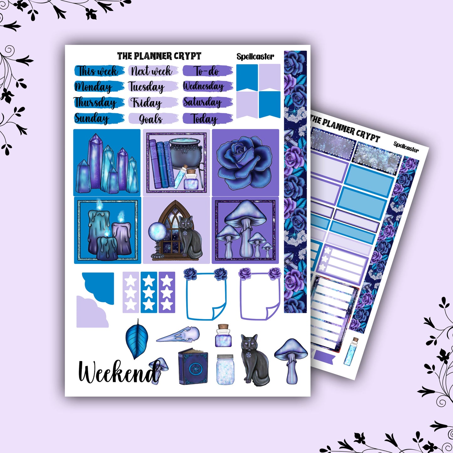 Spellcaster Hobonichi cousin planner sticker kit