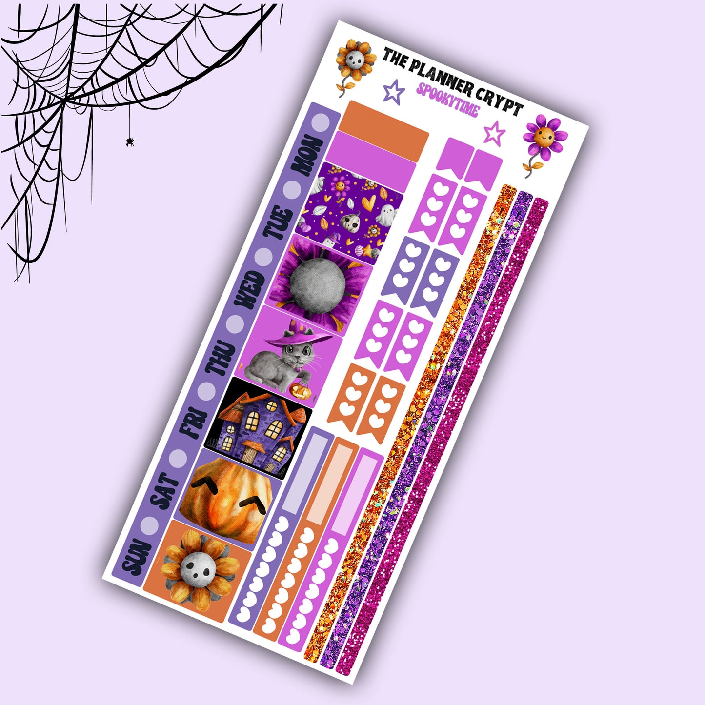 halloween hobonichi kit, spooky times, halloween sticker kit