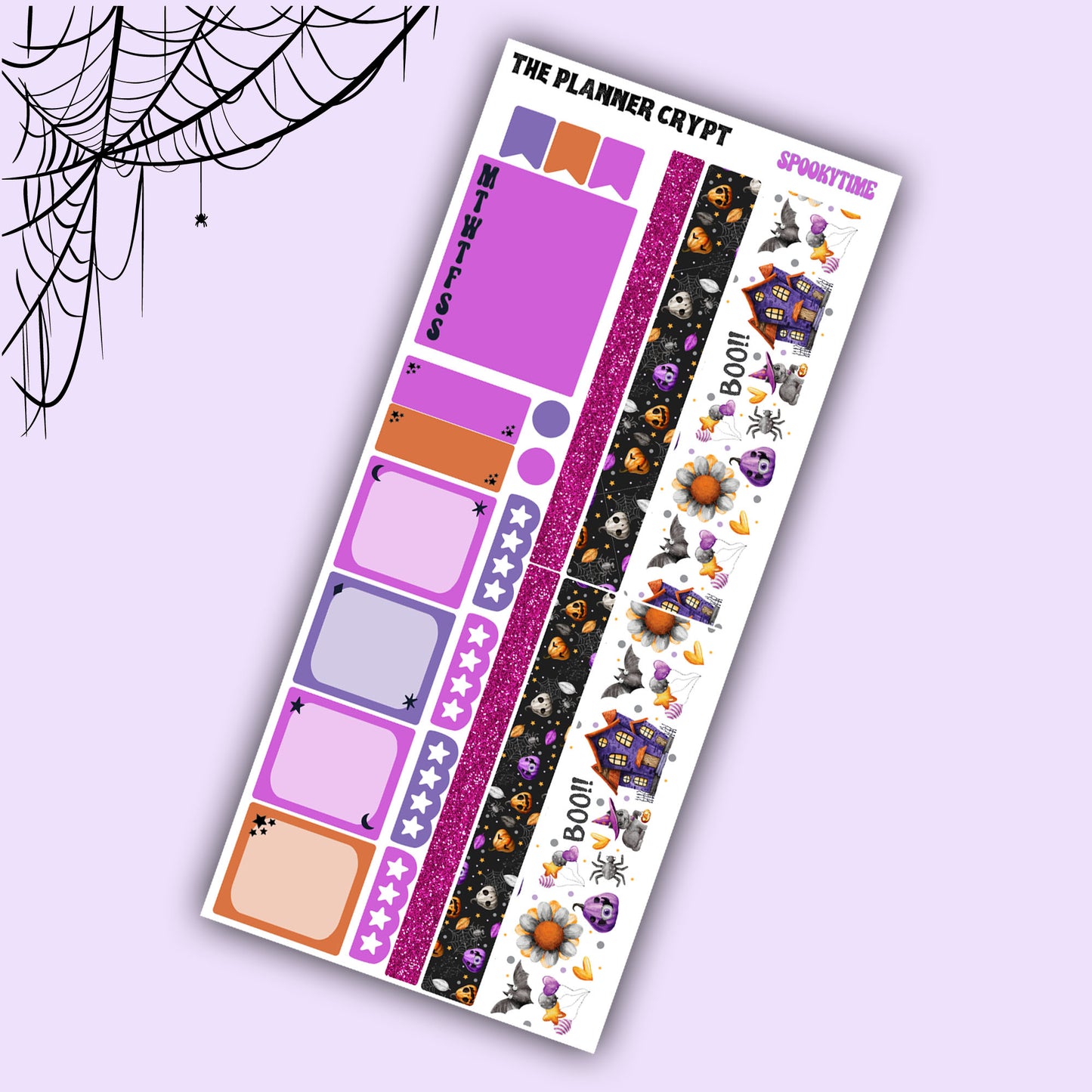 halloween hobonichi kit, spooky times, halloween sticker kit