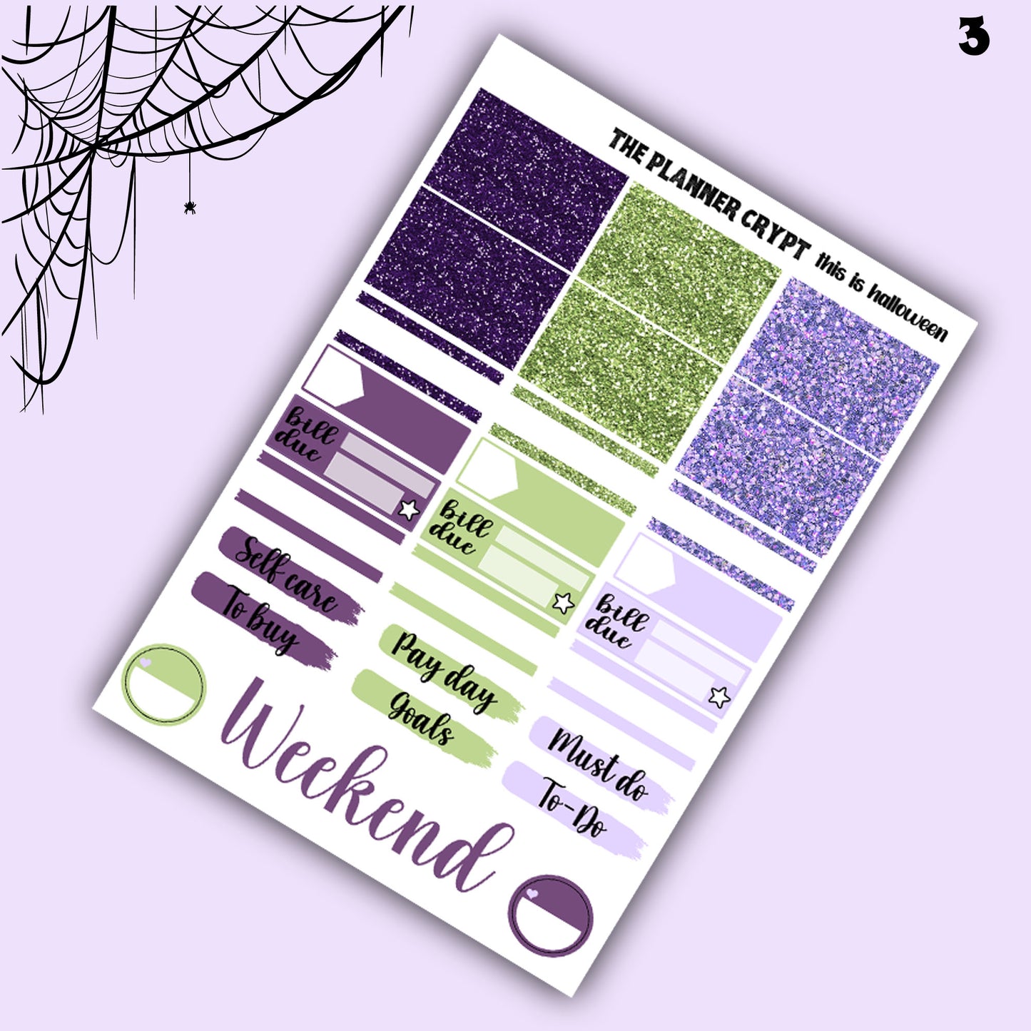 weekly planner, sticker kit, planner stickers, halloween stickers, pretty stickers, vertical planner, spooky stickers, autumn sticker kit