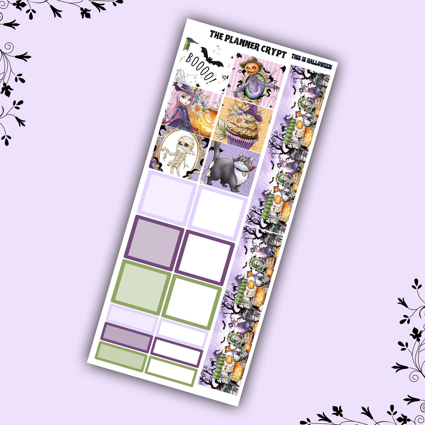 Hobonichi weeks, weekly sticker kit, hobonichi planner, halloween stickers, planner, hobonichi functional sticker, planner stickers, spooky