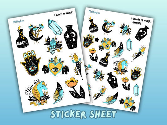 planner stickers, vertical planner, spell stickers, weekly planner, witch stickers, witchcraft stickers