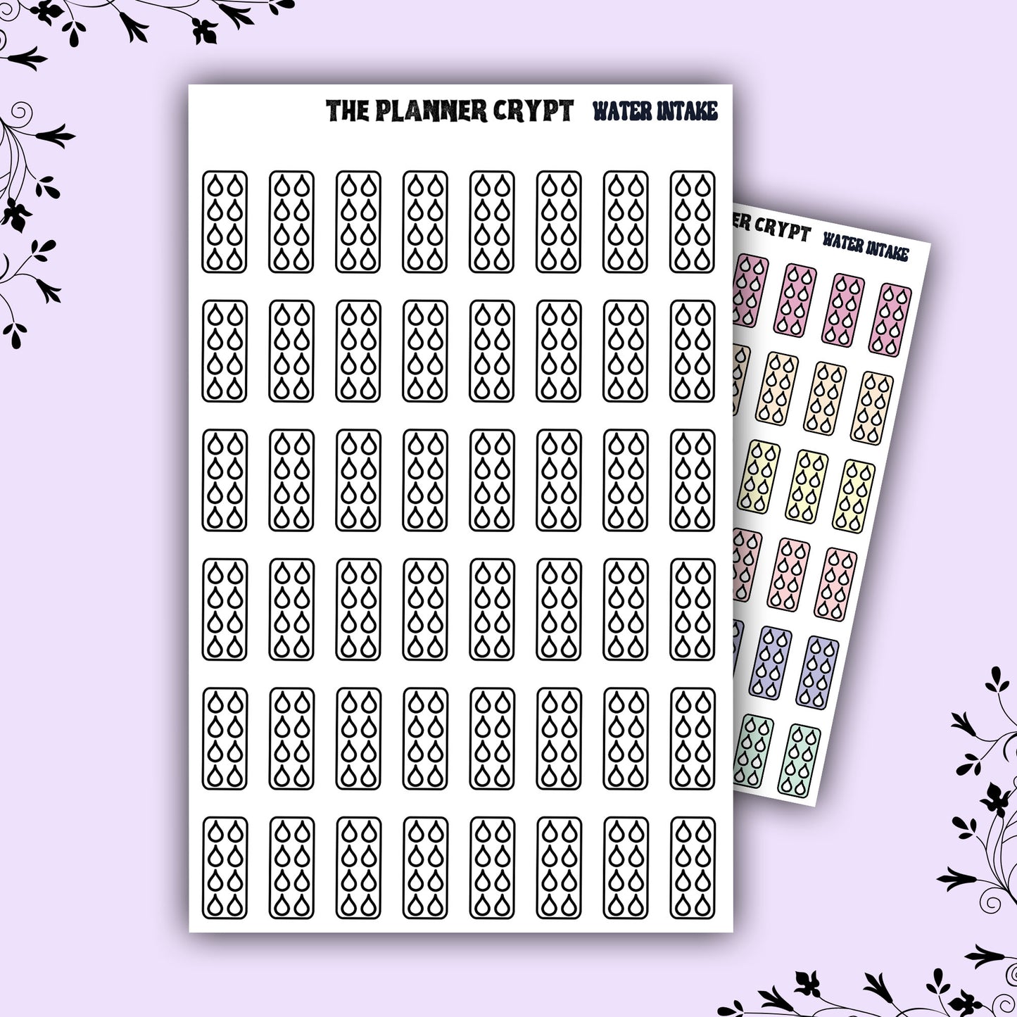 Hobonichi weeks functional water intake stickers