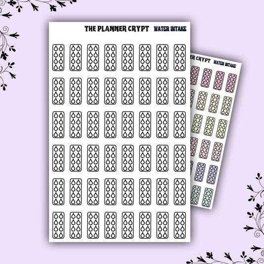 Hobonichi weeks functional water intake stickers
