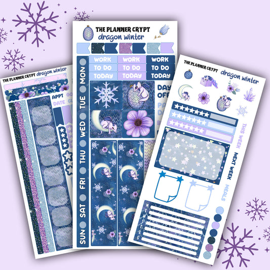 Hobonichi weeks, sticker kit, hobonichi planner, winter stickers, gothic planner, hobonichi functional stickers, planner stickers, christmas