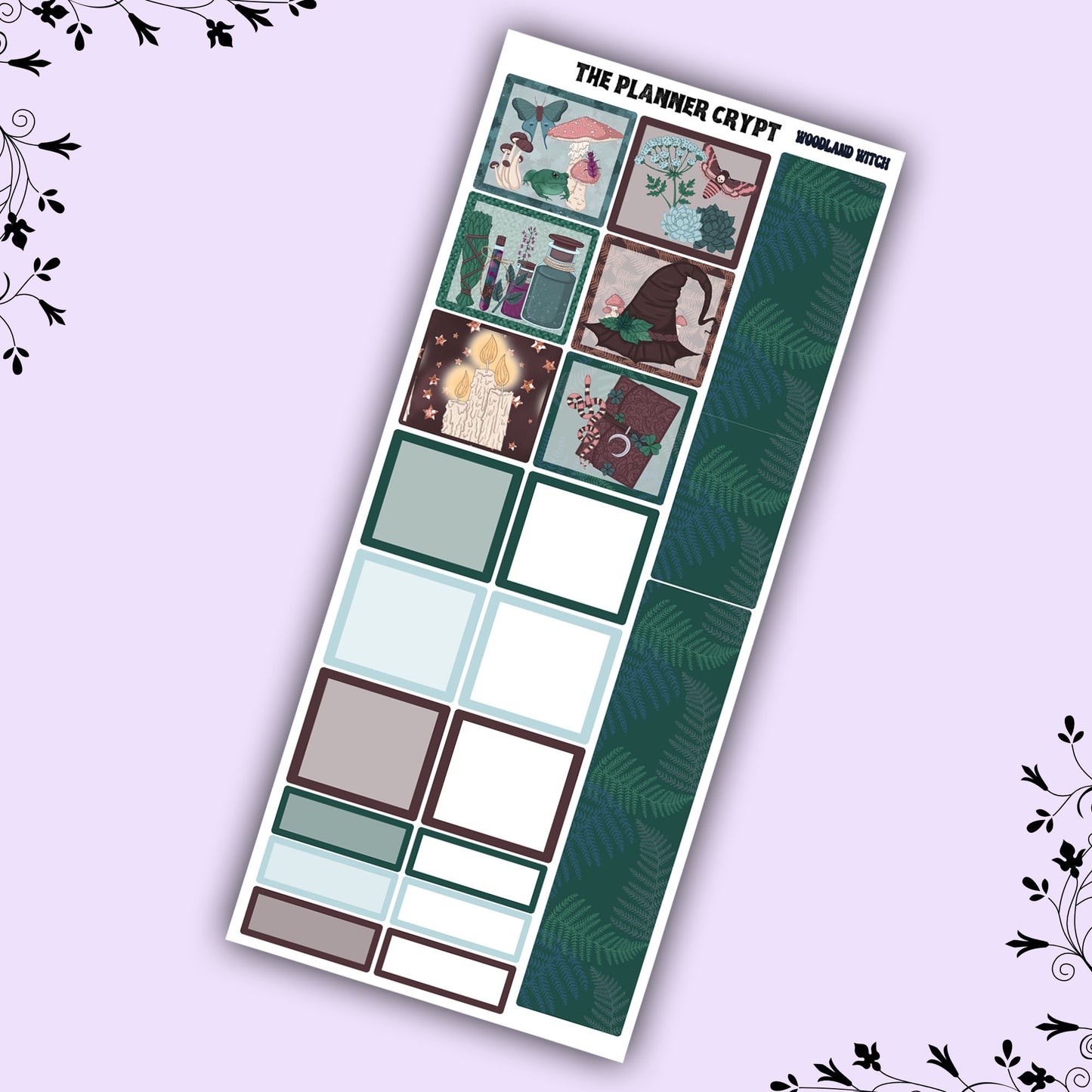 Hobonichi weeks, weekly sticker kit, hobonichi planner, witch planner, woodland witch